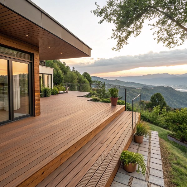 Terrasse en bois exotique